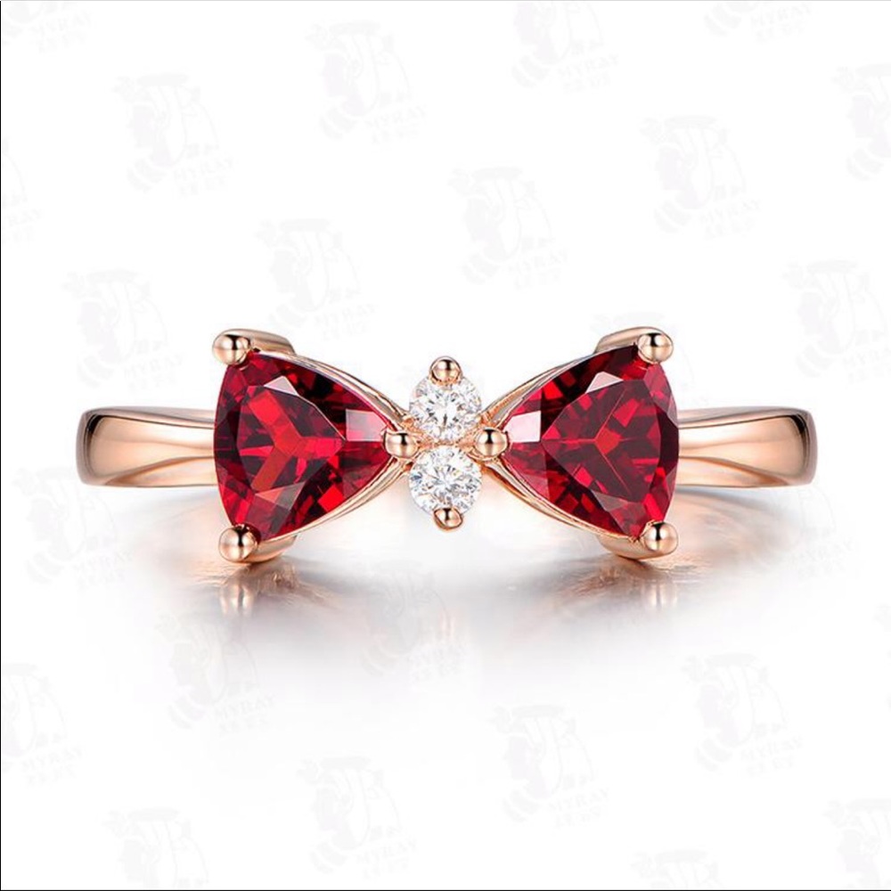 Red Bow Knot Ring Women Ring